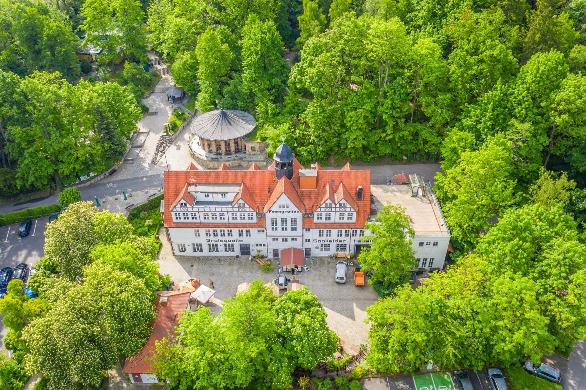 Quellenhaus Feengrotten Saalfeld Saale Esterno foto